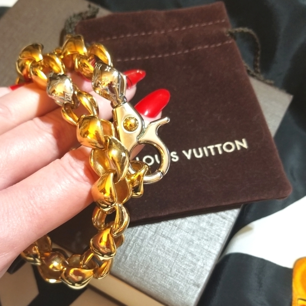 RARE LOUIS VUITTON Authentic 2013 MALLETAGE Chain Necklace - Picture 10 of 10